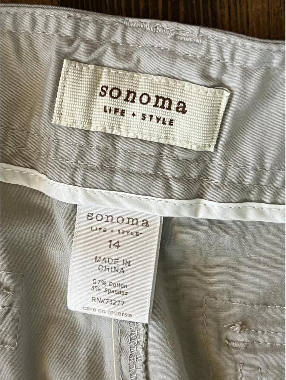 Vintage Y2K Sonoma Life + Style Low Rise Cargo Pants Size 14 - Picture 5 of 6